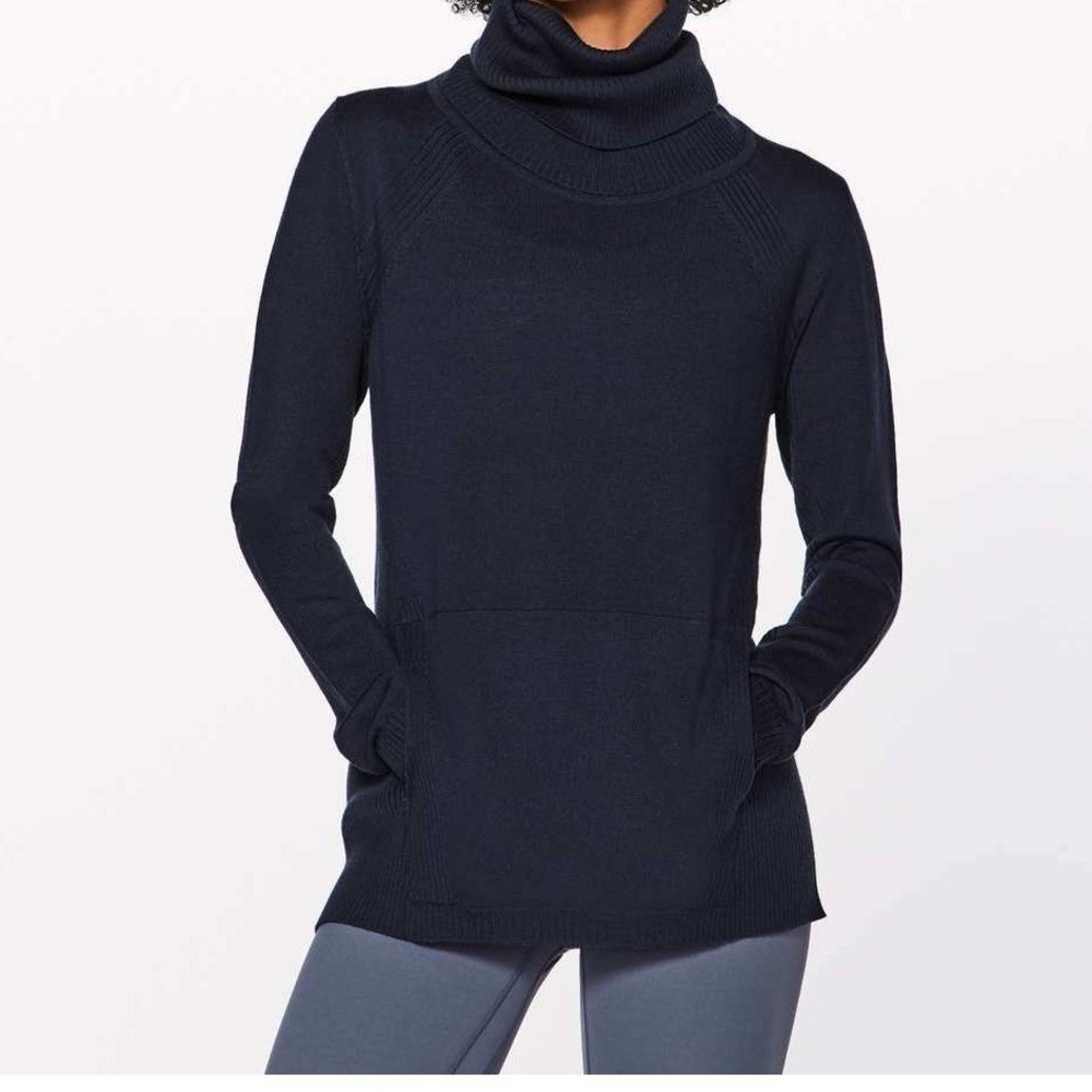 lululemon athletica Women's Navy Cowl Neck Sweater